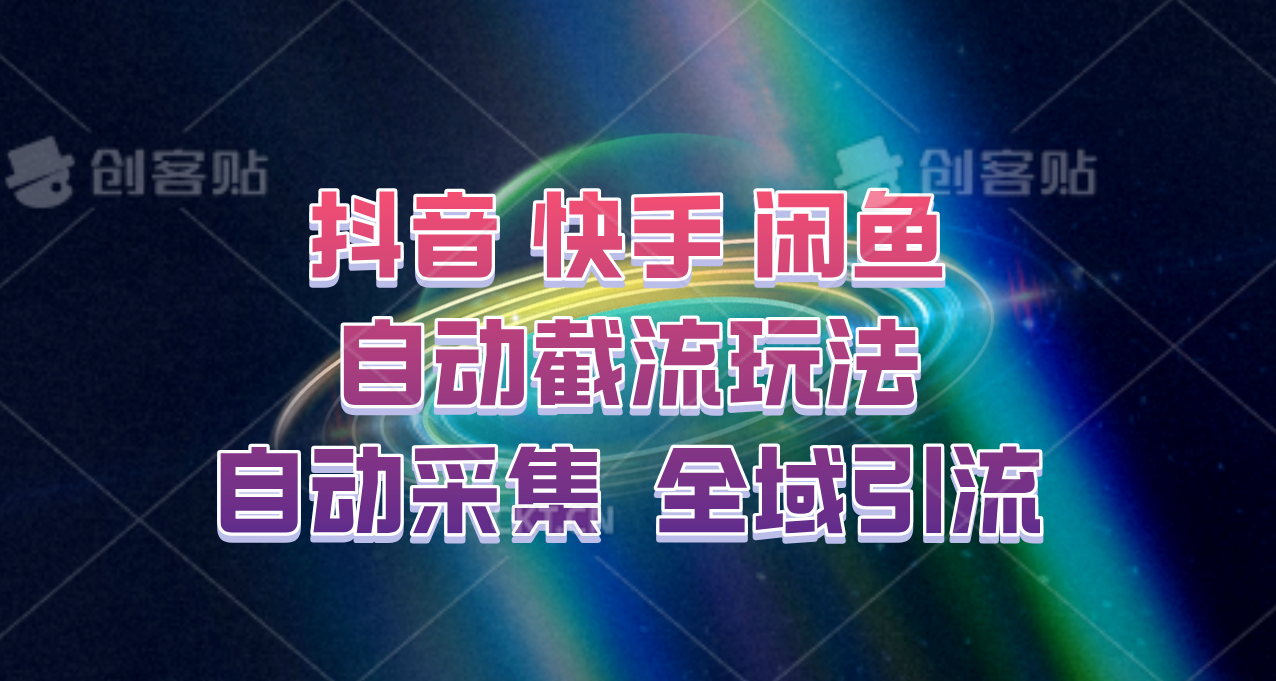 快手、抖音、闲鱼自动截流玩法，利用一个软件自动采集、评论、点赞、私信，全域引流-纵横项目网