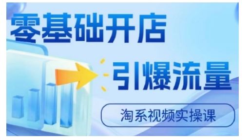 淘宝电商视频实操课，零基础开店，引爆流量-纵横项目网