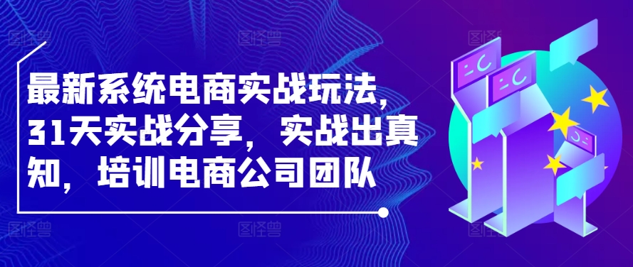 最新系统电商实战玩法，31天实战分享，实战出真知，培训电商公司团队-纵横项目网