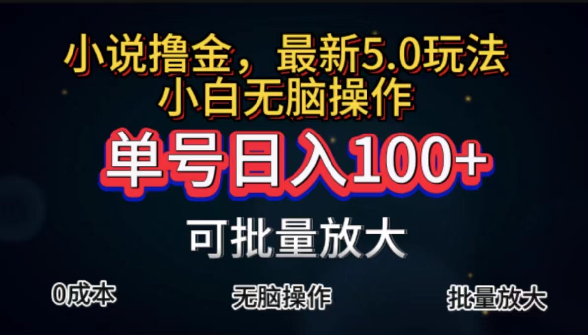 全自动小说撸金，单号日入100+小白轻松上手，无脑操作-纵横项目网