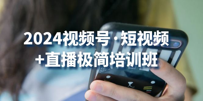 （10797期）2024视频号·短视频+直播极简培训班：抓住视频号风口，流量红利-纵横项目网