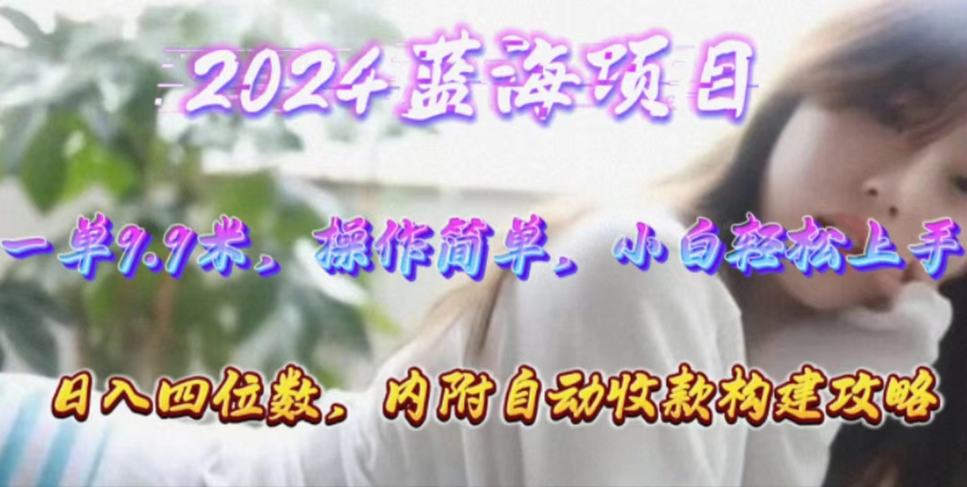 （10204期）年轻群体的蓝海市场，1单9.9元，操作简单，小白轻松上手，日入四位数-纵横项目网