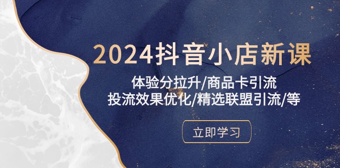 （10206期）2024抖音小店新课，体验分拉升/商品卡引流/投流效果优化/精选联盟引流/等-纵横项目网