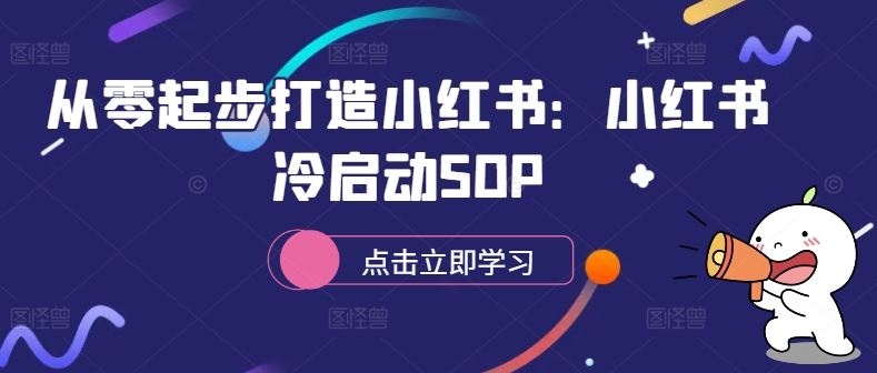从零起步打造小红书：小红书冷启动SOP-纵横项目网
