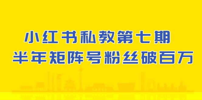 (10650期）小红书-私教第七期，小红书90天涨粉18w，1周涨粉破万 半年矩阵号粉丝破百万-纵横项目网