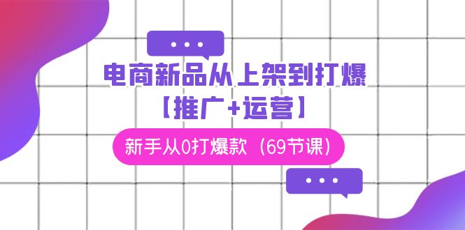 电商新品从上架到打爆【推广+运营】，新手从0打爆款（69节课）-纵横项目网