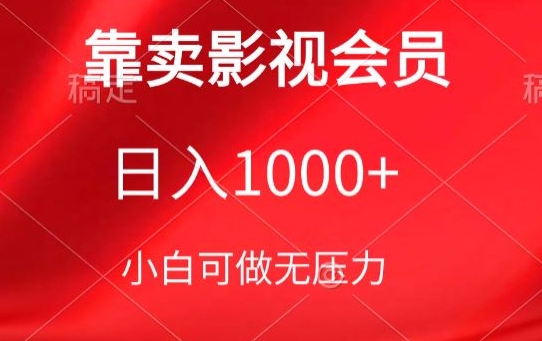 靠卖影视会员，日入1000+，落地保姆级教程，新手可学-纵横项目网