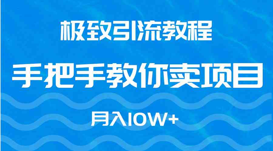 （9265期）极致引流教程，手把手教你卖项目，月入10W+-纵横项目网