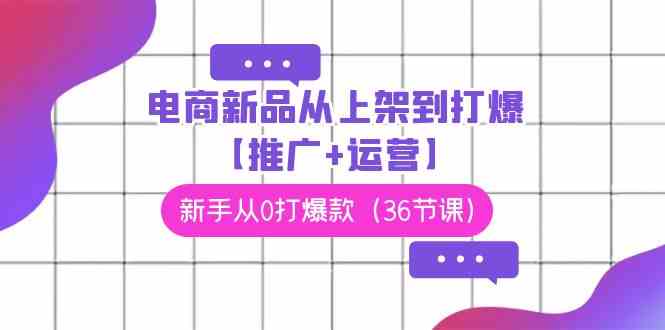 （9286期）电商 新品从上架到打爆【推广+运营】，新手从0打爆款（36节课）-纵横项目网