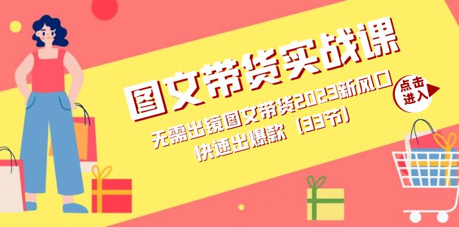 图文带货实战课：无需出镜图文带货2023新风口，快速出爆款（33节）-纵横项目网