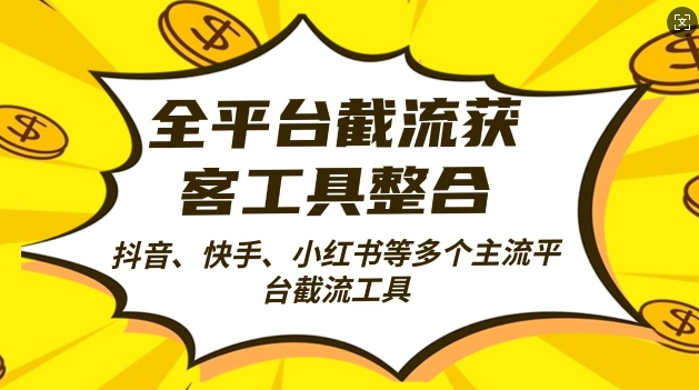 全平台截流获客工县整合全自动引流，日引2000+精准客户【揭秘】-纵横项目网