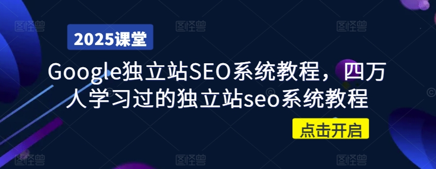 Google独立站SEO系统教程，四万人学习过的独立站seo系统教程-纵横项目网
