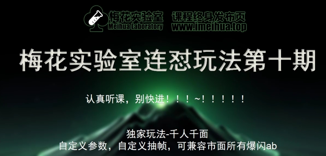 梅花实验室社群专享课视频号连怼玩法第十期课程+第二部分-FF助手全新高自由万能爆闪AB处理-纵横项目网