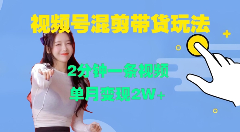 视频号混剪玩法，2分钟一条视频，单月变现2W+【揭秘】-纵横项目网