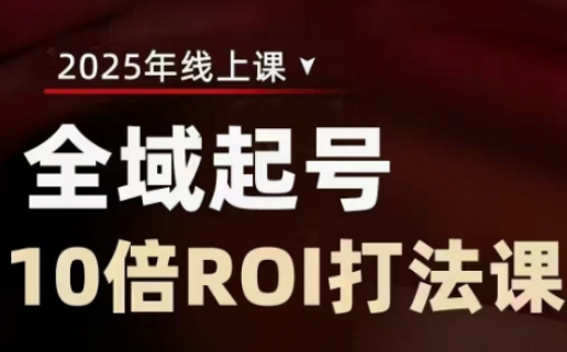 2025全域起号10倍ROI打法课，助你提升直播间的投资回报率-纵横项目网