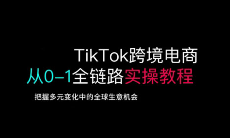 TikTok跨境电商从0-1全链路全方位实操教程，把握多元变化中的全球生意机会-纵横项目网