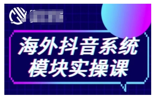 海外抖音Tiktok系统模块实操课，TK短视频带货，TK直播带货，TK小店端实操等-纵横项目网