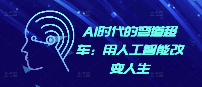 AI时代的弯道超车：用人工智能改变人生-纵横项目网