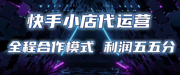 快手小店代运营 限时托管计划 合作模式 利润五五分成【揭秘】-纵横项目网