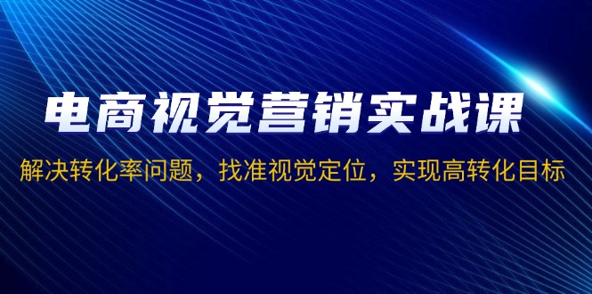 电商视觉营销实战课，解决转化率问题，找准视觉定位，实现高转化目标-纵横项目网