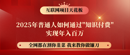 镰刀训练营超级IP合伙人，25年普通人如何通过“知识付费”年入百万！-纵横项目网