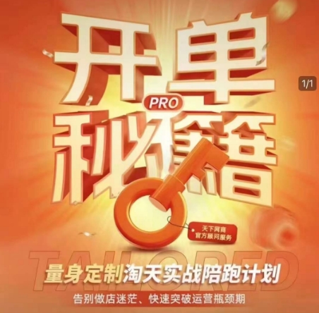 淘宝开单秘籍PRO，量身定制淘天实战陪跑计划，告别做店迷茫、快速突破运营瓶颈期-纵横项目网