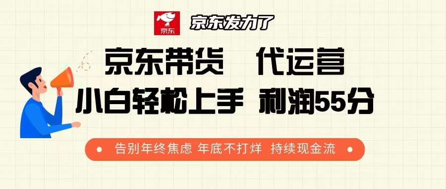 京东带货 代运营 利润55分 告别年终焦虑 年底不打烊 持续现金流-纵横项目网