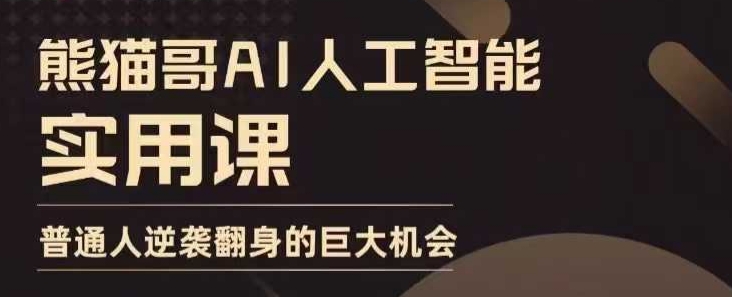 AI人工智能实用课，实在实用实战，普通人逆袭翻身的巨大机会-纵横项目网