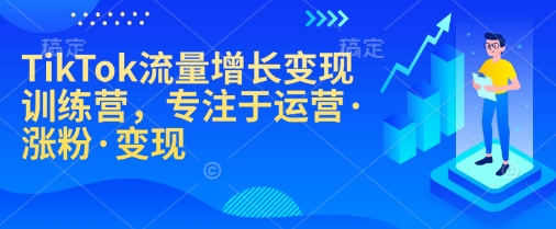 TikTok流量增长变现训练营，专注于运营·涨粉·变现-纵横项目网