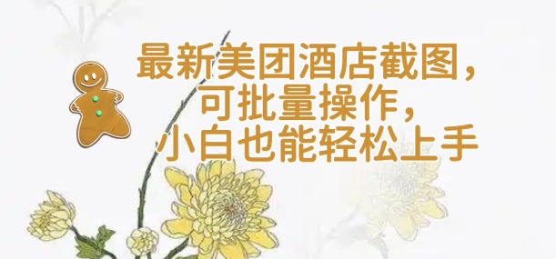 【轻云】最新美团酒店截图，可批量操作，小白也能轻松上手-纵横项目网