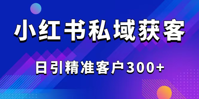 2025最新小红书平台引流获客截流自热玩法讲解，日引精准客户300+-纵横项目网