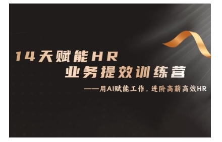 14天ChatGPT赋能HR业务提效训练营，从小白到应用高手-纵横项目网