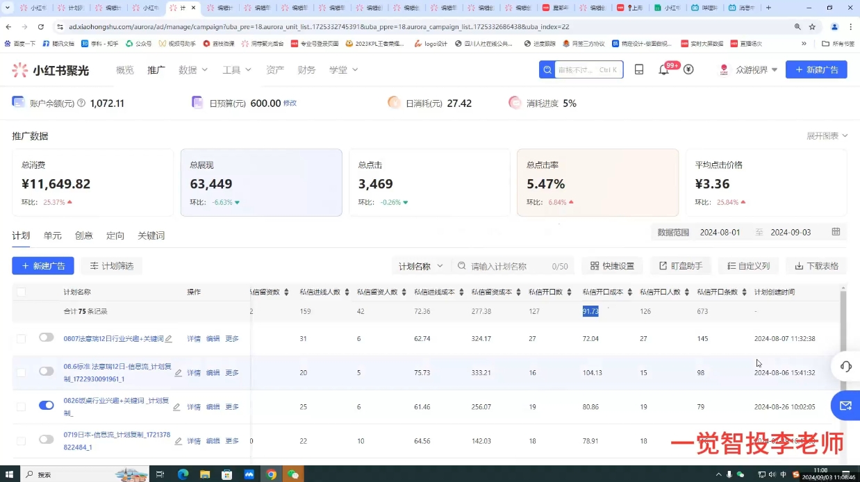 李老师·小红书运营投流，0基础实战教学-纵横项目网