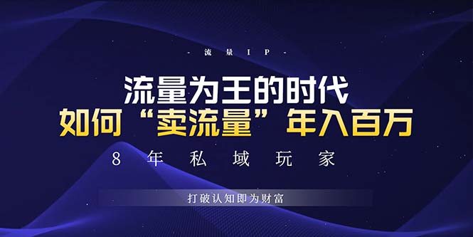 未来如何通过“卖流量”年入百万，跨越一切周期绝对蓝海项目-纵横项目网